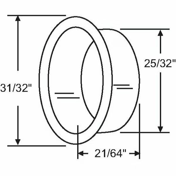 SATIN NICKEL FLUSH PULL 3/4, Strybuc, Mfr#: 900-616SN